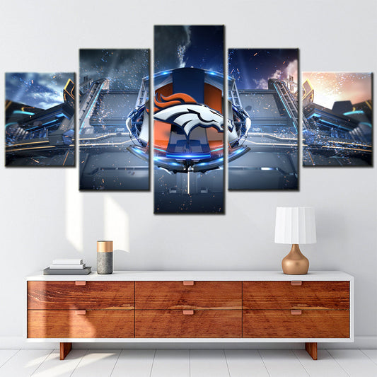 American Football Canvas Wall Art - AF5142 - Denver Broncos - NFL Teams