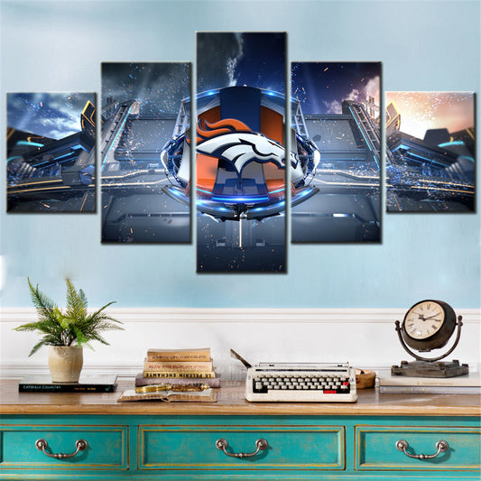 American Football Canvas Wall Art - AF5142 - Denver Broncos - NFL Teams