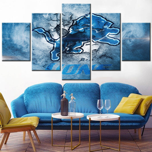American Football Wall Art - AF5143 - Detroit Lions - American Football Poster - American Football Canvas