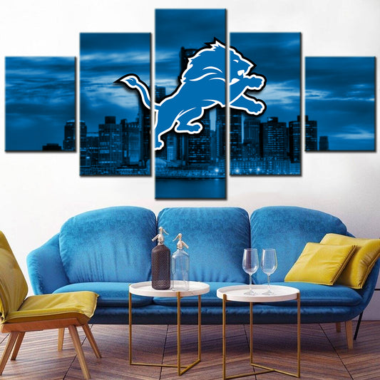 American Football Pieces Wall Art - AF5144 - Detroit Lions - American Football Poster - American Football Canvas