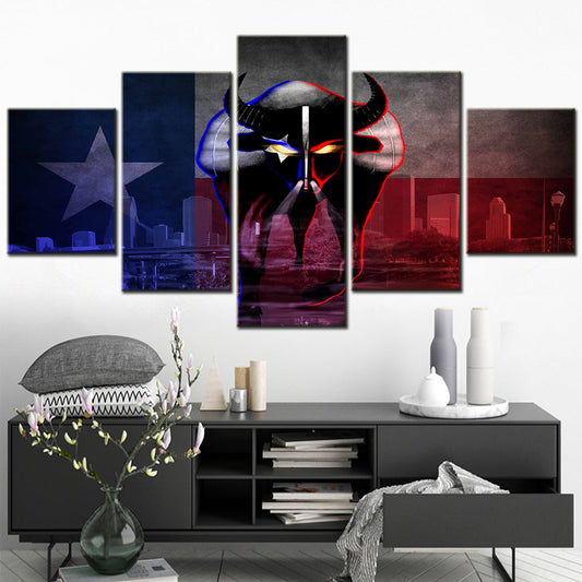 American Football Canvas Wall Art - AF5147 - Houston Texans - NFL Teams