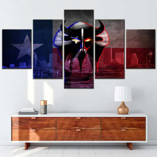 American Football Canvas Wall Art - AF5147 - Houston Texans - NFL Teams