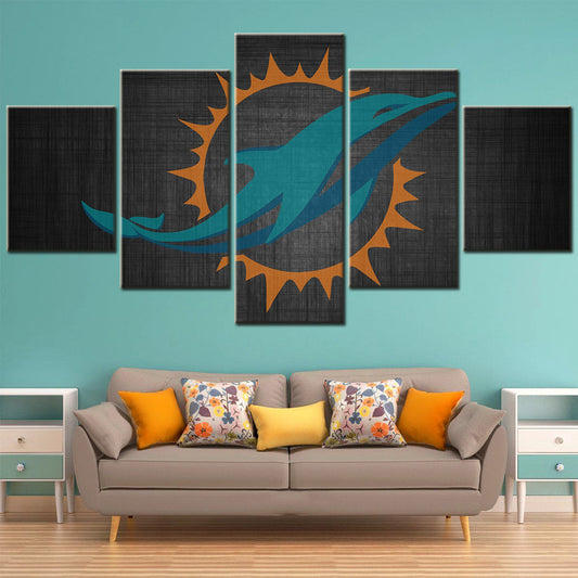American Football Canvas Wall Art - AF5150 - Miami Dolphins - NFL Teams