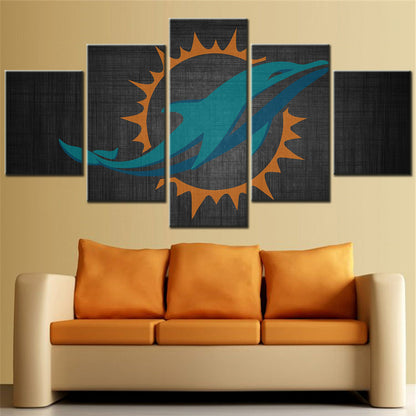 American Football Canvas Wall Art - AF5150 - Miami Dolphins - NFL Teams