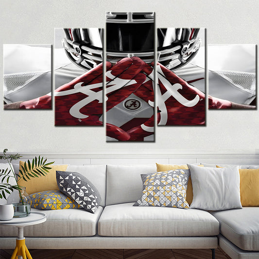 American Football - 5 Pieces Wall Art - AF5118 - Alabama Crimson Tide Football - American Football Poster - American Football Canvas