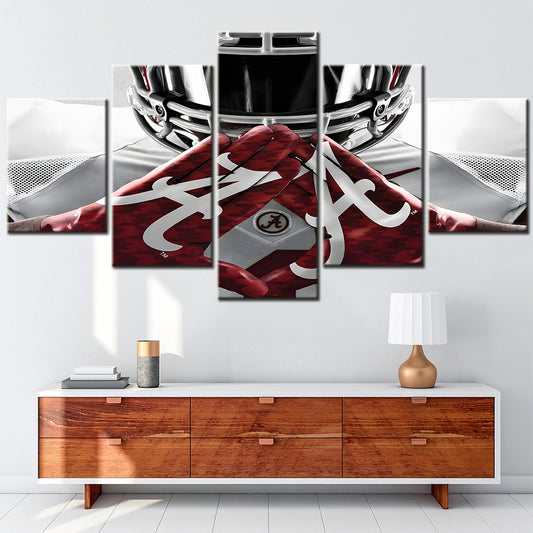 American Football - 5 Pieces Wall Art - AF5118 - Alabama Crimson Tide Football - American Football Poster - American Football Canvas