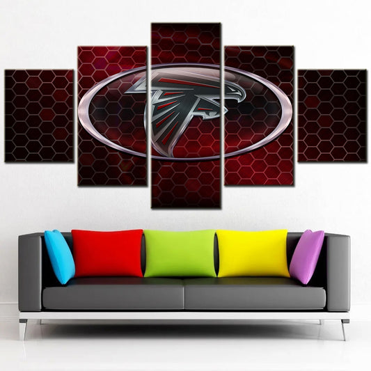 American Football - 5 Pieces Wall Art - AF5032 - Atlanta Falcons - American Football Poster - American Football Canvas