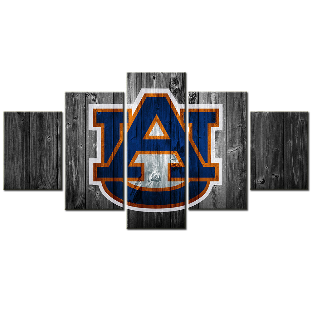 American Football - 5 Pieces Wall Art - AF5035 - Auburn Tigers Football Logo Sport - American Football Poster - American Football Canvas
