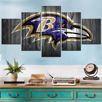 American Football - 5 Pieces Wall Art - AF5001 - Baltimore Ravens - American Football Poster - American Football Canvas