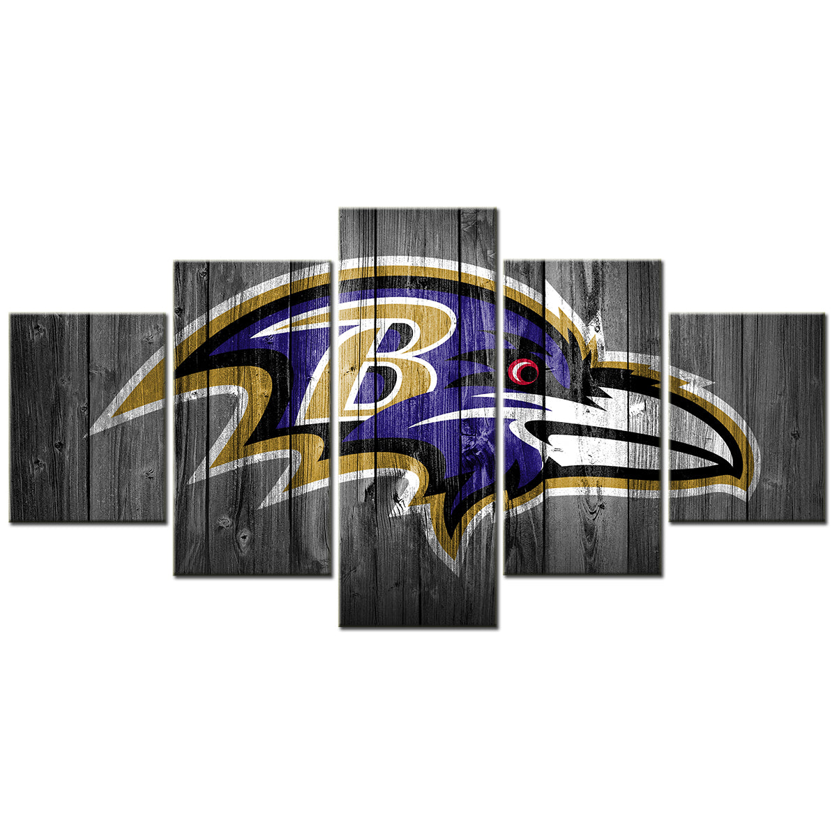 American Football - 5 Pieces Wall Art - AF5001 - Baltimore Ravens - American Football Poster - American Football Canvas