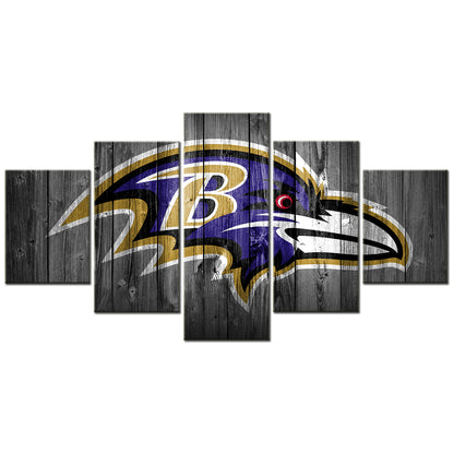 American Football - 5 Pieces Wall Art - AF5001 - Baltimore Ravens - American Football Poster - American Football Canvas