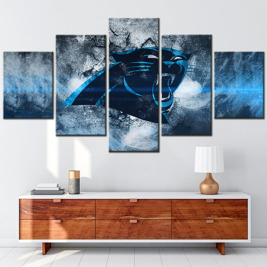 American Football - 5 Pieces Wall Art - AF5039 - Carolina Panthers Sports - American Football Poster - American Football Canvas
