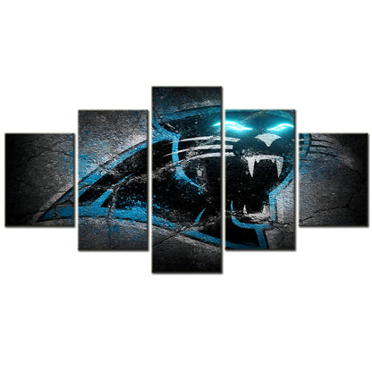 American Football - 5 Pieces Wall Art - AF5040 - Carolina Panthers Sports - American Football Poster - American Football Canvas