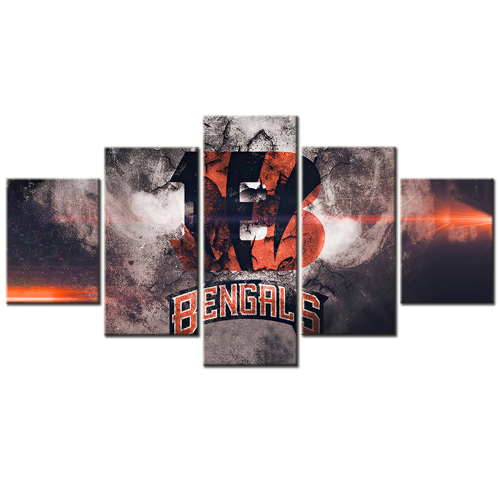 American Football - 5 Pieces Wall Art - AF5083 - Cincinnati Bengals - American Football Poster - American Football Canvas
