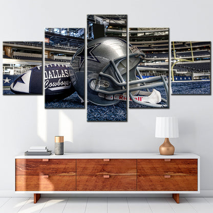 American Football - 5 Pieces Wall Art - AF5044 - Dallas Cowboys Helmet - American Football Poster - American Football Canvas