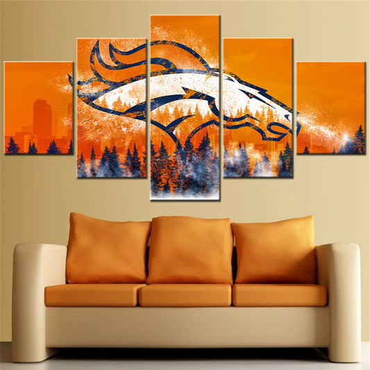 American Football Canvas Wall Art - AF5005 - Denver Broncos - NFL Teams