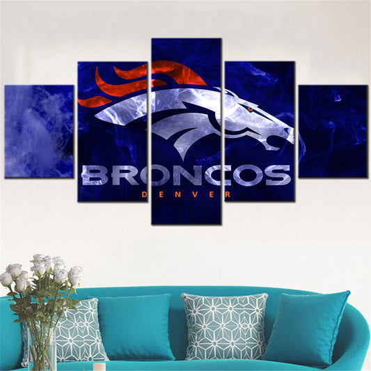 American Football - 5 Pieces Wall Art - AF5006 - Denver Broncos - American Football Poster - American Football Canvas