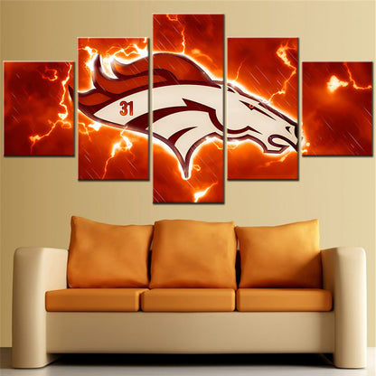 American Football - 5 Pieces Wall Art - AF5007 - Denver Broncos - American Football Poster - American Football Canvas