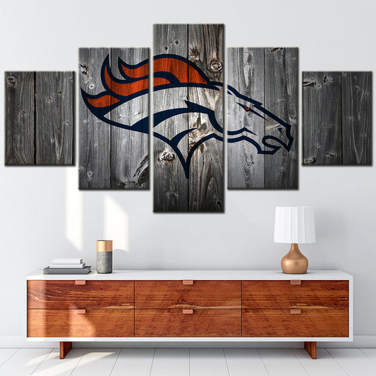 American Football - 5 Pieces Wall Art - AF5050 - Denver Broncos - American Football Poster - American Football Canvas