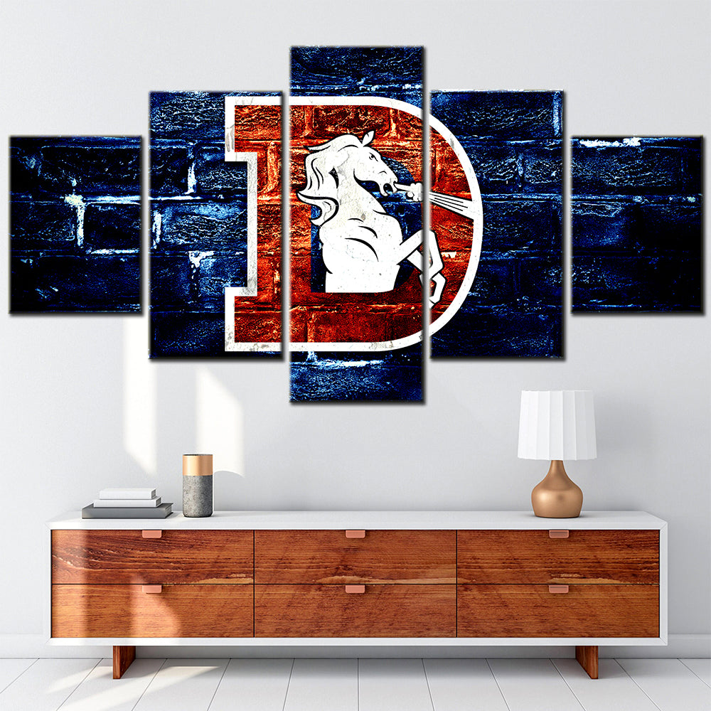 American Football - 5 Pieces Wall Art - AF5051 - Denver Broncos - American Football Poster - American Football Canvas