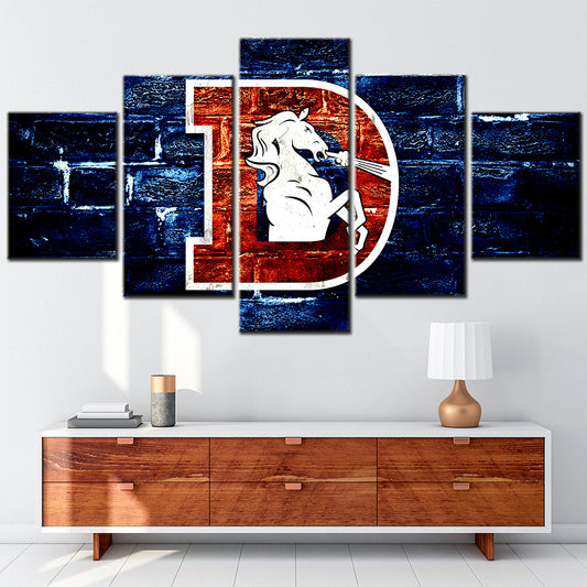 American Football - 5 Pieces Wall Art - AF5051 - Denver Broncos - American Football Poster - American Football Canvas