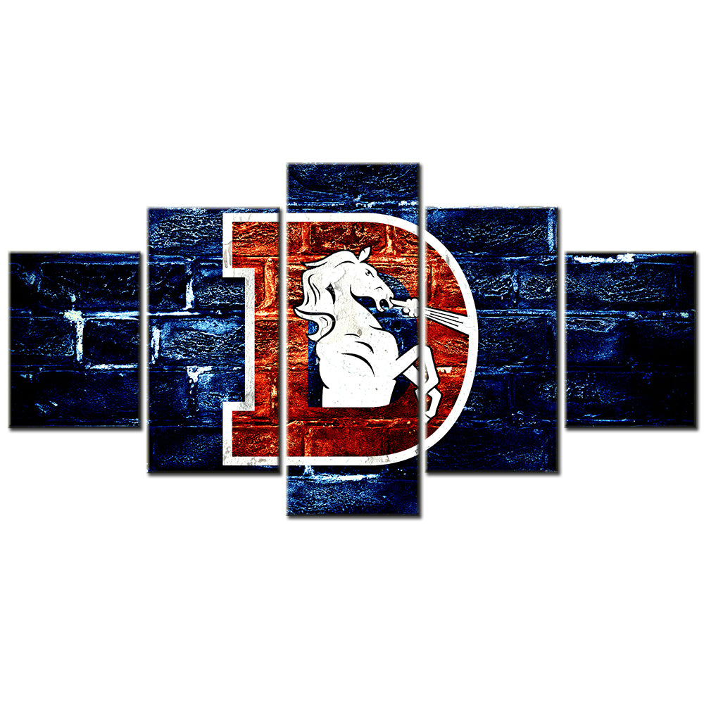 American Football - 5 Pieces Wall Art - AF5051 - Denver Broncos - American Football Poster - American Football Canvas