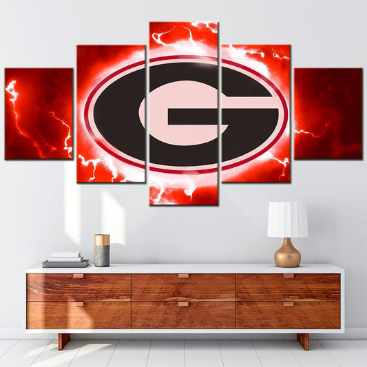 American Football - 5 Pieces Wall Art - AF5009 - Georgia Bulldogs Football - American Football Poster - American Football Canvas