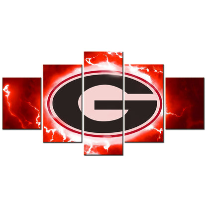 American Football - 5 Pieces Wall Art - AF5009 - Georgia Bulldogs Football - American Football Poster - American Football Canvas