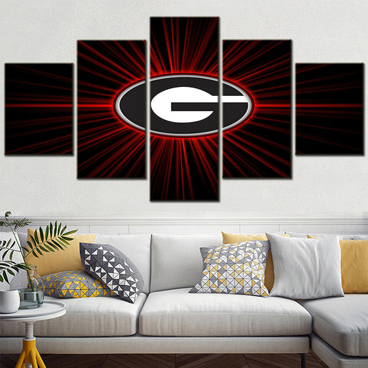 American Football - 5 Pieces Wall Art - AF5056 - Georgia Bulldogs Football - American Football Poster - American Football Canvas