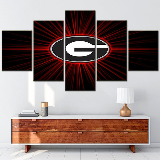 American Football Canvas Wall Art - AF5056 - Georgia Bulldogs