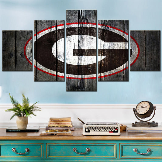American Football - 5 Pieces Wall Art - AF5057 - Georgia Bulldogs Football - American Football Poster - American Football Canvas