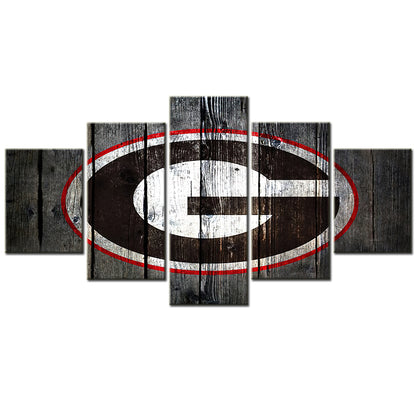 American Football - 5 Pieces Wall Art - AF5057 - Georgia Bulldogs Football - American Football Poster - American Football Canvas