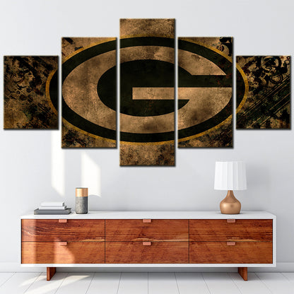 American Football - 5 Pieces Wall Art - AF5061 - Green Bay Packers - American Football Poster - American Football Canvas