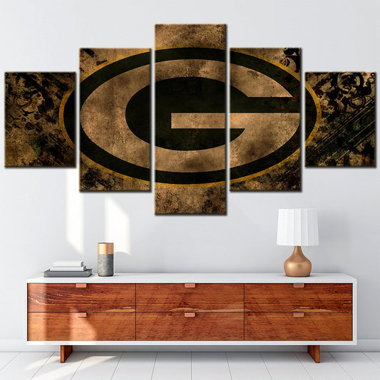 American Football - 5 Pieces Wall Art - AF5061 - Green Bay Packers - American Football Poster - American Football Canvas