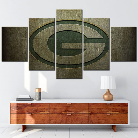 American Football - 5 Pieces Wall Art - AF5062 - Green Bay Packers - American Football Poster - American Football Canvas