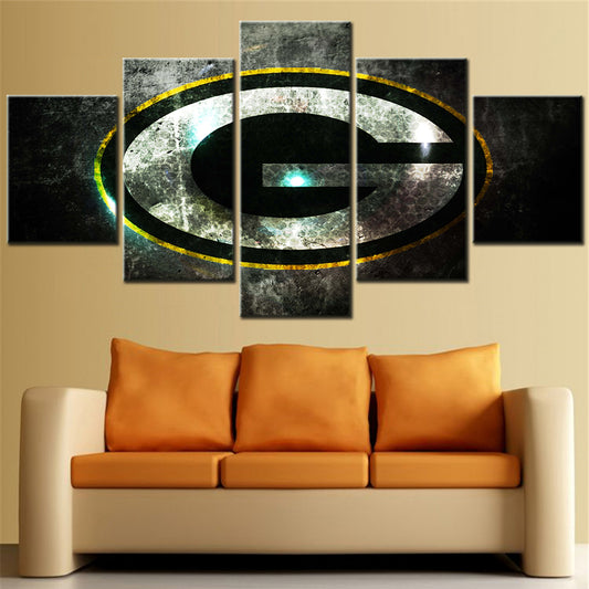 American Football - 5 Pieces Wall Art - AF5063 - Green Bay Packers - American Football Poster - American Football Canvas
