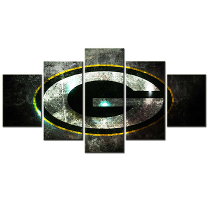 American Football - 5 Pieces Wall Art - AF5063 - Green Bay Packers - American Football Poster - American Football Canvas