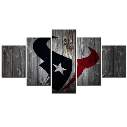 American Football - 5 Pieces Wall Art - AF5064 - Houston Texans - American Football Poster - American Football Canvas