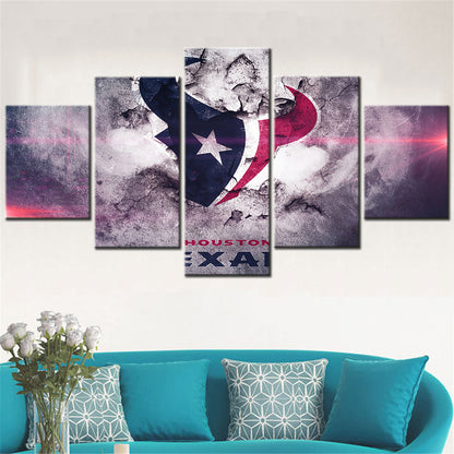 American Football - 5 Pieces Wall Art - AF5065 - Houston Texans - American Football Poster - American Football Canvas