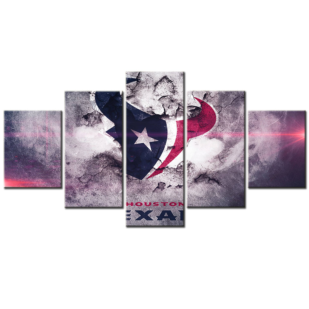 American Football - 5 Pieces Wall Art - AF5065 - Houston Texans - American Football Poster - American Football Canvas