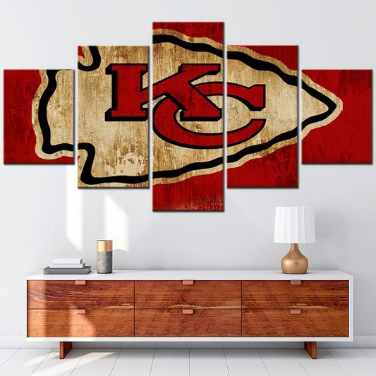 American Football Canvas Wall Art - AF5012 - Kansas City Chiefs - NFL Teams