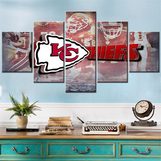 American Football Canvas Wall Art - AF5069 - Kansas City Chiefs - NFL Teams