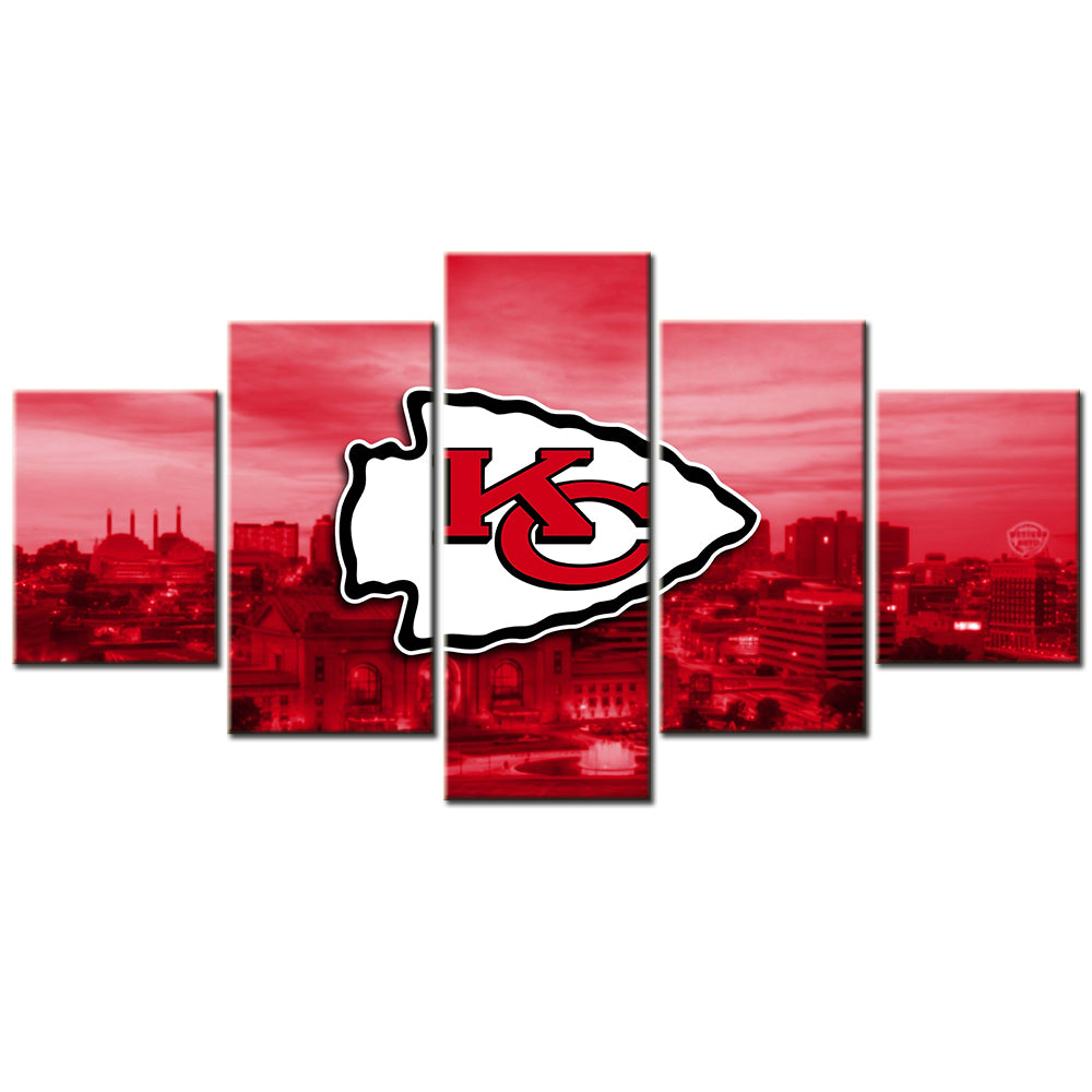 American Football - 5 Pieces Wall Art - AF5071 - Kansas City Chiefs - American Football Poster - American Football Canvas