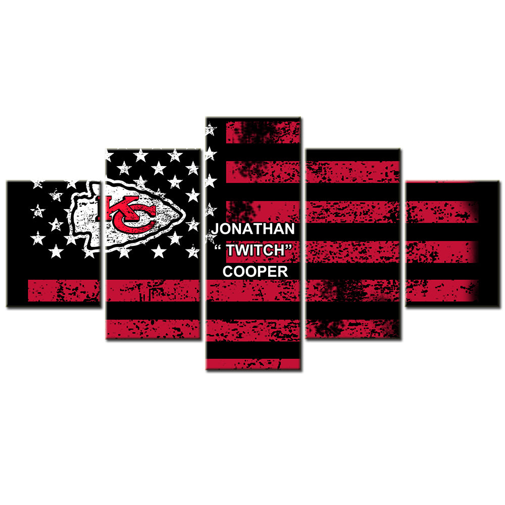 American Football - 5 Pieces Wall Art - AF5068 - Kansas City Chiefs - Jonathan “ Twitch” Cooper - American Football Poster - American Football Canvas