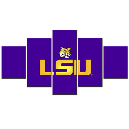 American Football - 5 Pieces Wall Art - AF5013 - LSU Tigers Football - Fighting Tigers - American Football Poster - American Football Canvas