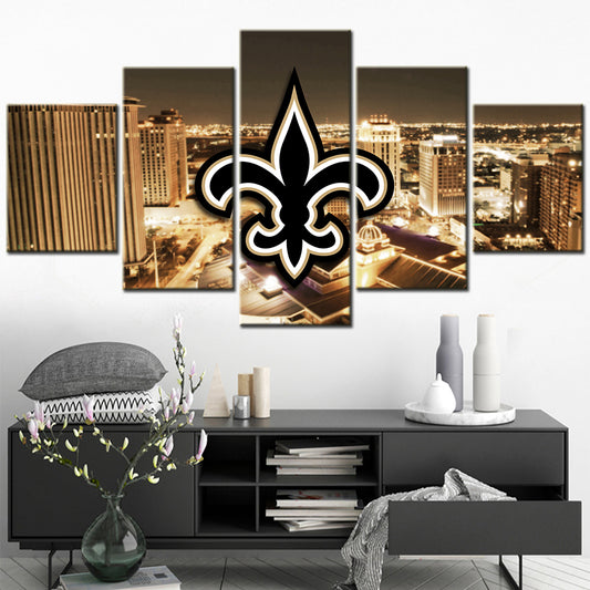 American Football - 5 Pieces Wall Art - AF5015 - New Orleans Saints City NFL - American Football Poster - American Football Canvas