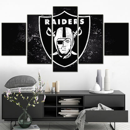 American Football - 5 Pieces Wall Art - AF5016 - Oakland Raiders - American Football Poster - American Football Canvas