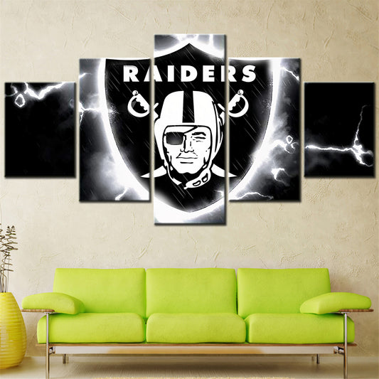 American Football - 5 Pieces Wall Art - AF5017 - Oakland Raiders - American Football Poster - American Football Canvas