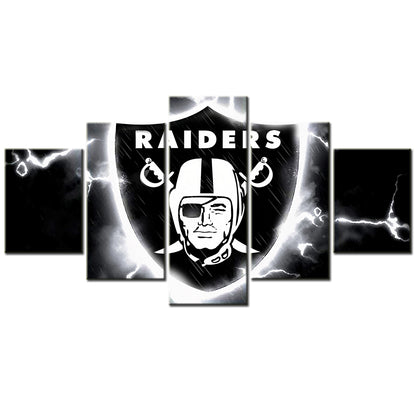 American Football - 5 Pieces Wall Art - AF5017 - Oakland Raiders - American Football Poster - American Football Canvas