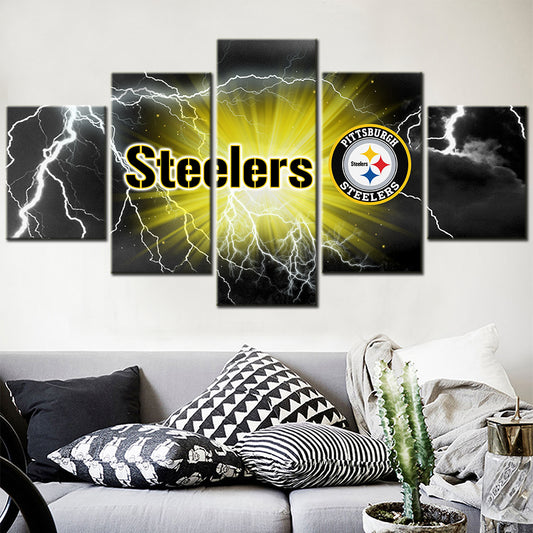 American Football - 5 Pieces Wall Art - AF5024 - Pittsburgh Steelers - American Football Poster - American Football Canvas
